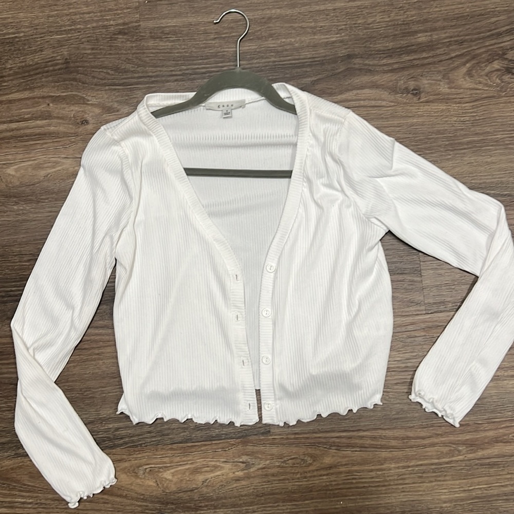 Gaze crop sweater/ Small / white - Picture 2 of 5
